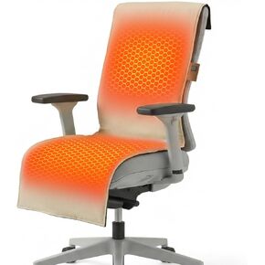 Heated Seat Pad & Cushion, Extra-Long Chair Heating Pad with 10000mAh Battery Pack, Waterproof 3S Fast Heat Seat Warmer for Full Back, Hips & Legs, Ideal for Office Chair, Camping, Fishing & Home in Saudi Arabia