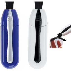 طقم تنظيف النظارات مكون من قطعتين، أداة تنظيف النظارات المحمولة مع تقنية الألياف الدقيقة وفرشاة صغيرة محمولة للنظارات الشمسية ونظارات القراءة، سهلة الحمل للسفر والمكتب والمنزل in Kuwait