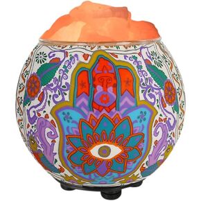 Himalayan CrystalLitez Himalayan Salt Lamp with UL Listed Dimmer Cord, Original Salt Crystals in A Handcrafted Artisan Bowl, Aromatherapy Salt Lamp (Ethnic Tribal Sun) in Saudi Arabia