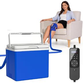 Ice Machine for Knee After Surgery – FSA Cold Therapy Machine with Auto Timer, Leak-Proof Reinforced Bucket & Adjustable Flow for Knee Replacement and Multi-Joint Recovery, HSA Eligible in Saudi Arabia