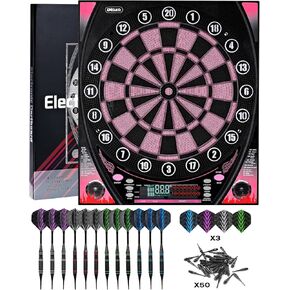 Electronic dartboards for Adults, Dartboard Electronic with Bright Score Display, Multiple Games, and Durable Design-Perfect for Family Fun and Competitions-Includes Soft Tip with 12 Darts in Saudi Arabia