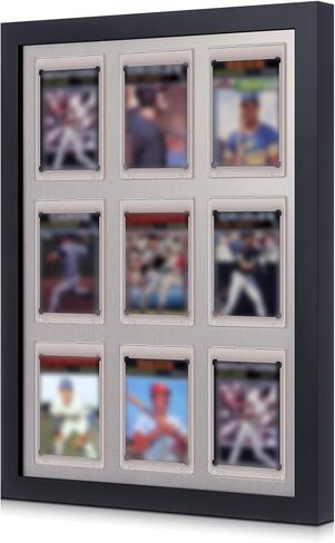 Cinnvoice Trading Cards Display Frame Sports Card Display Case Cards Collector Frame Wall Mount for Baseball Basketball Football(16 Grids) in Saudi Arabia