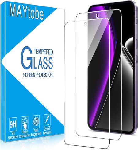 MAYtobe [عبوة من قطعتين] مصممة لهاتف Samsung Galaxy S22 5G من الزجاج المقسى، بصمة أصابع Anit، مضادة للخدش، سهلة التركيب in Kuwait