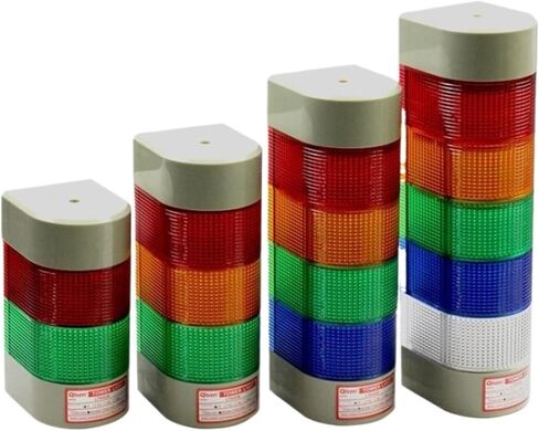 1 قطعة الحائط كومة ضوء 1 2 3 4 5 طبقة برج الإشارة الصناعية مصباح 12 فولت 24 فولت ثابت وامض إنذار الحذر ضوء (4 طبقة لا Buzzer_220V) in Kuwait