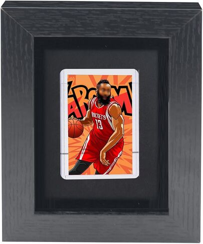 Trading Card Display Frame, Sports Card Display Box Wall Mount Baseball Card Display Case Card Holder for 1 Standard Cards Display for Basketball Football Hockey MTG, Clear Card Holder Not Included in Kuwait