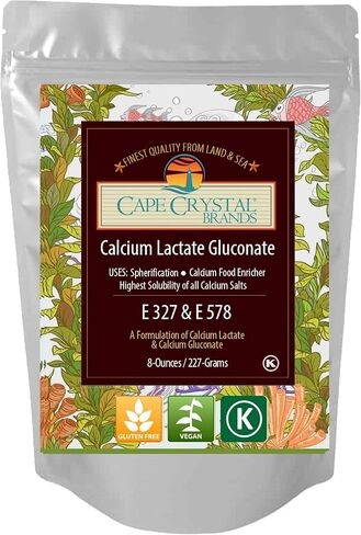 Calcium Lactate Gluconate for Molecular Gastronomy | Kosher Certified & Food Grade (8-oz) in Saudi Arabia