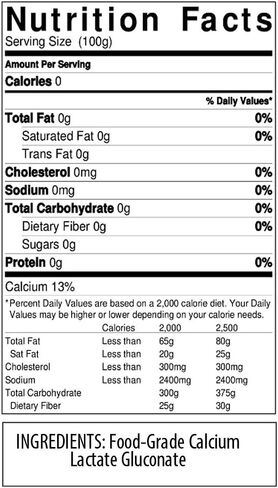 Calcium Lactate Gluconate for Molecular Gastronomy | Kosher Certified & Food Grade (8-oz) in Saudi Arabia