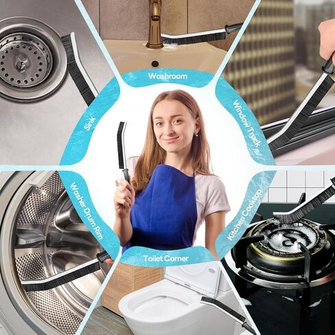 Hard Bristle Crevice Cleaning Brush 6 Pcs for Household Use Multifunctional Corners Gap Cleaning Brush in Kuwait