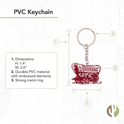 Desert Cactus University of Oklahoma Keychain Car Keys Holder (PVC A) in Saudi Arabia
