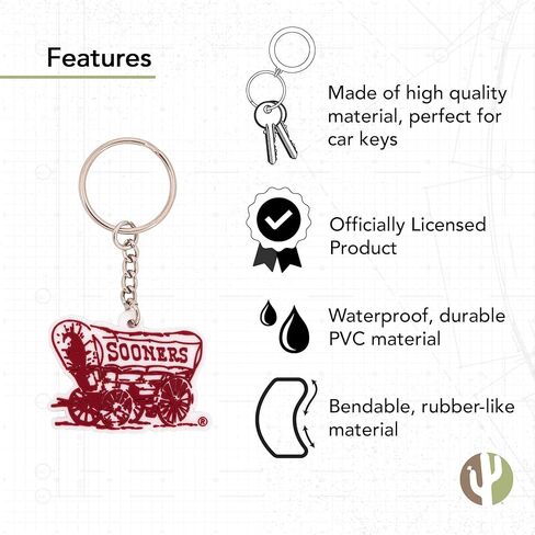 Desert Cactus University of Oklahoma Keychain Car Keys Holder (PVC A) in Saudi Arabia