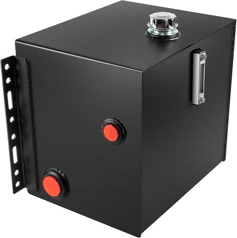 25-Gallon Hydraulic Fluid Reservoir Oil Tank For Tractors, Trucks & Log Splitters, Built-in Sight Gauge/Temp Gauge Combo, 2" Wide Fill Port, Heavy Duty Steel Construction, Side Vertical-Mount in Saudi Arabia
