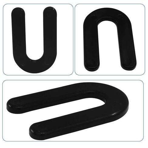 50 قطعة من فواصل بلاط حدوة الحصان، حشوات بلاستيكية على شكل حرف U مقاس 1/4 بوصة، حشوات هيكلية، مشابك تسوية لتركيب بلاط الجدران الأرضية، أسود in Kuwait