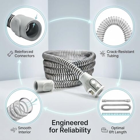 Snugell 6ft Universal CPAP Tubing 19mm I Compatible with AirSense 10 Series & Most Machines in Saudi Arabia