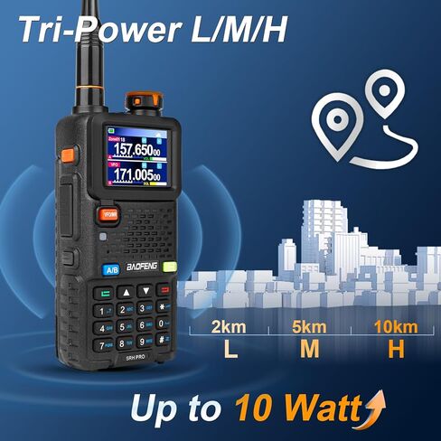 Baofeng UV-5R 8 Watt Ham Radio Handheld, Two Way Radio with 3800mAh Battery, Long Range Radio with 771 Long Antenna, 805S Short Antenna, USB Charger Cable, Speaker Mic, Walkie Talkies Full Kit, 2Pack in Kuwait