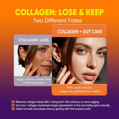 علكات الكولاجين للنساء خالية من السكر - ببتيدات الكولاجين البحري المتحللة مع البريبايوتكس والبروبيوتيك، النياسيناميد، حمض الهيالورونيك، مكمل فيتامين C للشعر والأظافر وصحة الأمعاء، 120 قطعة in Kuwait