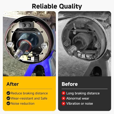 Golf Cart Brake Assembly for EZGO TXT PDS Medalist Gas/Electric 1996-Up, Yamaha G14 G16 G19 G20 G21 G22 1993-Up, Rear Driver & Passenger Side Brake Cluster with Shoes, Replace OEM 70998-G01 70998-G02 in Saudi Arabia
