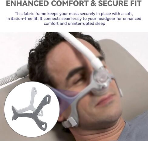 إطار قماشي متوافق مع قناع الأنف Wisp، إطار بديل ناعم لقناع Wisp CPAP، بديل لإطار الأنف WISP، مريح وملائم تمامًا، حجم قياسي، عبوة من قطعتين in Kuwait