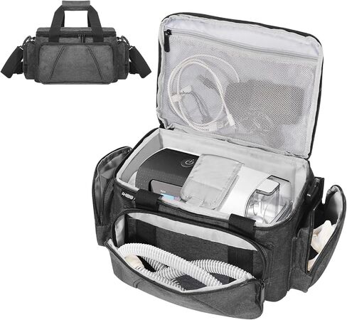 حقيبة سفر خفيفة الوزن لجهاز CPAP لـ ResMed AirSense 10/11، وPhilips DreamStation، و3B Medical Luna G3، وحقيبة حمل مدمجة ومحمولة لمستلزمات وملحقات أجهزة CPAP، صديقة لإدارة أمن المواصلات (حقيبة فقط) in Kuwait