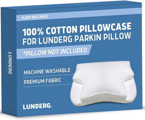 غطاء وسادة Lunderg بديل لوسادة Parkin CPAP - نسيج قطني فاخر - الوسادة غير متضمنة in Kuwait