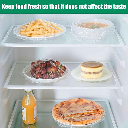 100 قطعة من أغطية الأوعية البلاستيكية، أغطية طعام مرنة قابلة لإعادة الاستخدام، أغطية دش لحماية خبز العجين المخمر، غلاف بلاستيكي للاستعمال مرة واحدة في الهواء الطلق لتخزين الطعام، يناسب الأوعية حتى 11 بوصة in Kuwait