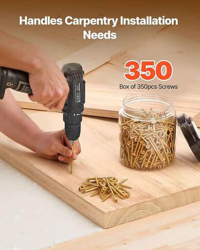براغي خشب VEVOR 350 قطعة، #10 × 3 بوصة مطلية مضادة للصدأ، برغي سطح خارجي Torx/T25 Star Drive، براغي تزيين خارجية معدنية مقاومة للصدأ مع موصلين لولبيين، لتأطير سياج التزيين in Saudi Arabia