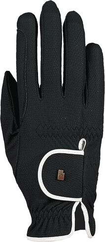 Roeckl - ladies contrast riding gloves LONA, mocca-gold, 7.5 in Kuwait