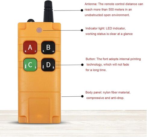 2 Channels Multi-Function Wide Voltage Remote Control Switch 12V 24V 36V 48V DC AC Wireless Remote Control Switch lamp Motor Forward and Reverse Rotation with Industrial Waterproof Remote Controller in Saudi Arabia