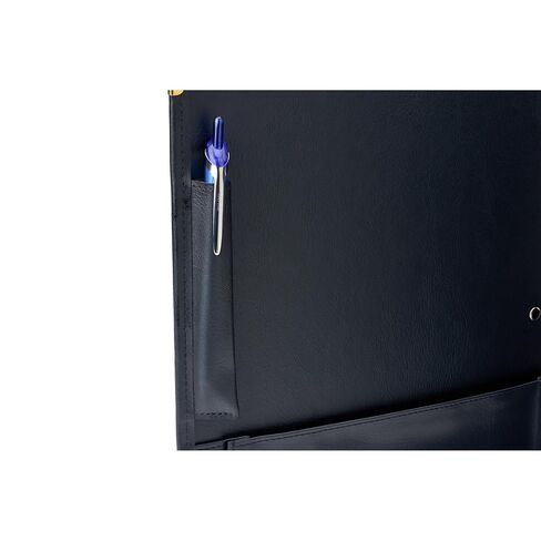 Protec Deluxe Vinyl Choral Sheet Music Folder with 10 Elastic String Dividers, Brass Corners, Retaining String, & Adjustable Hand Strap, Model #F8 in Saudi Arabia