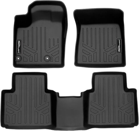Smartliner مخصص Fit Floor Mats 3 صفوف وبطانة شحن خلف مجموعة الصف الثاني متوافق مع 2022-2025 Mitsubishi Outlander in Kuwait