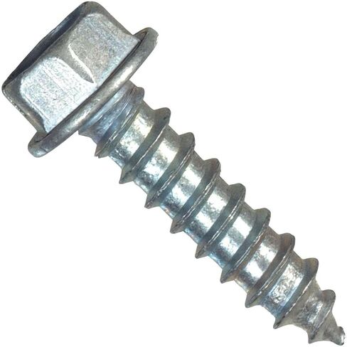هيلمان 70286 براغي صفائح معدنية رقم 8 S X 1-1/2" L رأس غسالة سداسي مشقوق 100 مطلي بالزنك in Kuwait