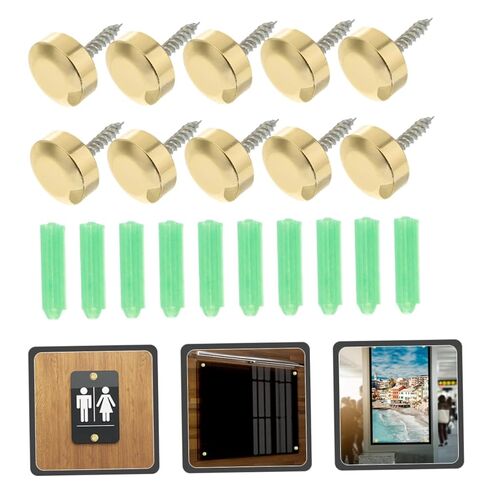 LIFKOME 10pcs Decorative Mirror Screws Covers for Sign Advertising and Construction Stylish Fasteners for Panels and Wall Mounts Various Settings in Saudi Arabia