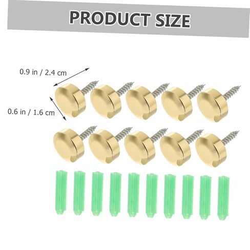 LIFKOME 10pcs Decorative Mirror Screws Covers for Sign Advertising and Construction Stylish Fasteners for Panels and Wall Mounts Various Settings in Saudi Arabia