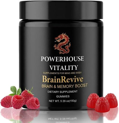 Brain Boost Energy and Focus Gummies - 60Pck Gluten-Free, Non GMO and Vegan Brain Health Supplements for Adults Supports Mental Clarity, Maintain Focus and Overall Brain Wellness in Saudi Arabia