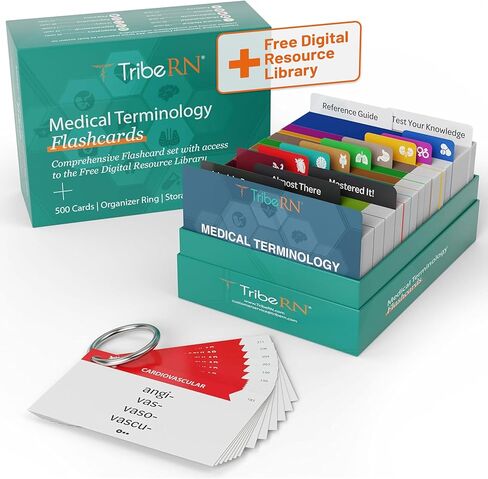 TribeRN Anatomy and Physiology Flash Cards – 320 Study Resources for Students – Human Anatomy & Physiology Study Tools – Medical, Nursing School Essentials – Durable & Easy to Use Flashcards in Saudi Arabia