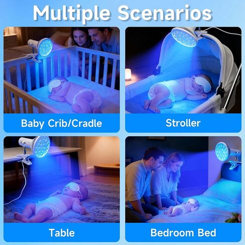 Jaundice Light Therapy Newborn, Bilirubin Light Lamp for Jaundice Baby, Neonatal Baby Jaundice Treat Blue Ray Light, Portable Infant Bilirubin Light with 18 Led Light, Biliblanket Light with Eye Mask in Saudi Arabia