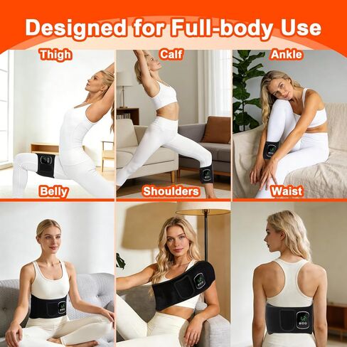 Red Light Therapy Belt for Body, 660nm & 850nm, 105 LED Beads, 5-Level Dimming, 3-Speed Vibration, & 3 Timed Modes Rechargeable Heating Waist Wrap for Back, Knee, Abdomen in Saudi Arabia