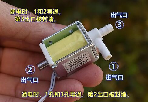 two position three way solenoid valve DC24V Normally open/normally closed type Electric control valve Massager electro in Saudi Arabia