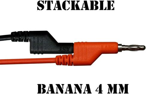Test Lead Banana Plug Male Stackable to Banana Plug [39"] (Black/Red/Green/Blue/Yellow) in Saudi Arabia