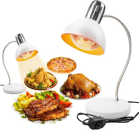 DUEBEL 275W مصباح تسخين الطعام التجاري، حامل مصباح تسخين معقوفة قابل للتعديل 360 درجة، محمول ومستقر للحفاظ على الطعام دافئًا في البوفيهات، والوجبات السريعة، والشواء، والمطبخ المنزلي، والفناء in Kuwait