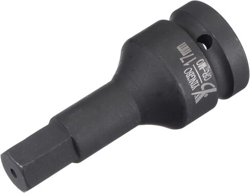 uxcell 27mm Impact Hex Bit Socket, 3/4" Drive 95mm Length High Carbon Steel Metric Sizes in Saudi Arabia