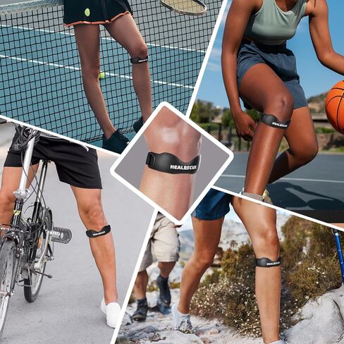 Healrecux Patella Band، حزام الركبة، دعم وتر الرضفة لألم الركبة والتهاب الأوتار، دعامة الركبة لتثبيت الرضفة للجري، كرة السلة، الركبة، التنس، الكرة الطائرة والقرفصاء - Inky 1 Pack in Kuwait