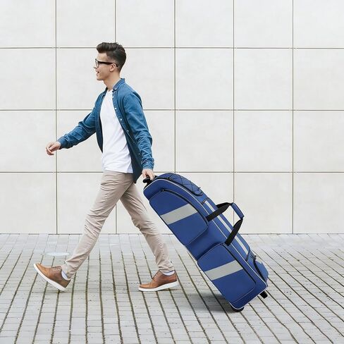 70L Catchers Gear Bag with Wheels, Soft Rolling Baseball & Softball Bag for 4 Bats, Multi-Pockets, Shoe Compartment, Fence Hook, Portable Equipment Bags for Youth & Adult in Kuwait