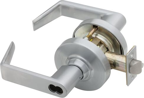 Schlage ND80BD RHO 626 (SFIC) Series ND Grade 1 Cylindrical Lock, Storeroom Function, Small Format Interchangeable Core, Rhodes Design, Satin Chrome Finish in Saudi Arabia