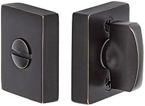 Emtek 818TP Modern Thumbturn Privacy Lockset with 7 Finish Options (Satin Brass (US4)) in Saudi Arabia