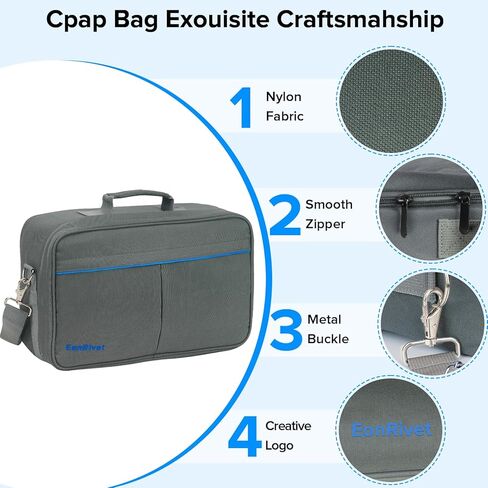Premium CPAP Travel Bag - Universal CPAP Carrying Case for ResMed AirSense 11/10, 3B Medical & Most Travel CPAP Machines - Durable, Lightweight, TSA-Friendly CPAP Storage & Backpack Option in Saudi Arabia