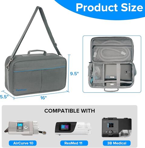 Premium CPAP Travel Bag - Universal CPAP Carrying Case for ResMed AirSense 11/10, 3B Medical & Most Travel CPAP Machines - Durable, Lightweight, TSA-Friendly CPAP Storage & Backpack Option in Saudi Arabia