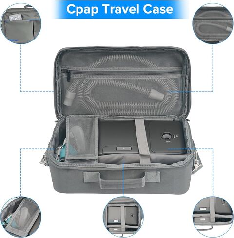 Premium CPAP Travel Bag - Universal CPAP Carrying Case for ResMed AirSense 11/10, 3B Medical & Most Travel CPAP Machines - Durable, Lightweight, TSA-Friendly CPAP Storage & Backpack Option in Saudi Arabia