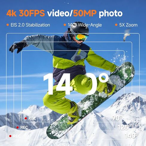 SVBONY SVGo2 4K30FPS Underwater Camera, EIS 2.0 Dual Touch-Screen Waterproof Camera Underwater, 50MP 5X Zoom, 2 Batteries, Remote Action Camera with Floating Selfie Stick, Neck Mount Bundle in Saudi Arabia