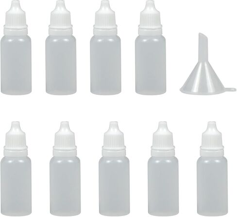 2 PCS 15ml Plastic Dropper Bottles - Squeezable, Portable Travel Containers with Cap and Plug for Eye drops, Saline, etc. (15ml 2P) in Kuwait