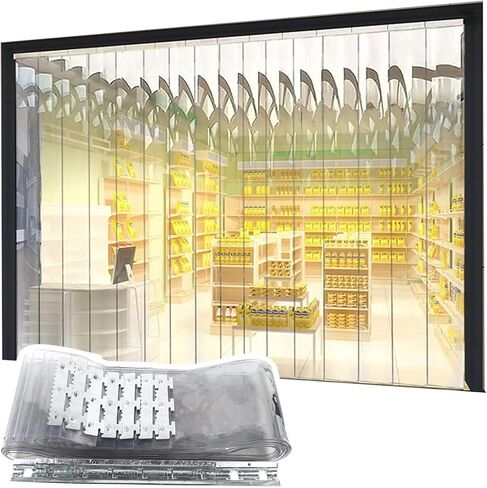 شرائط ستائر الأبواب البلاستيكية التجارية للمجمدات والمستودعات والمرائب ومحلات السوبر ماركت وبيوت الحيوانات الأليفة - حل متين ومعزول وموفر للطاقة in Kuwait